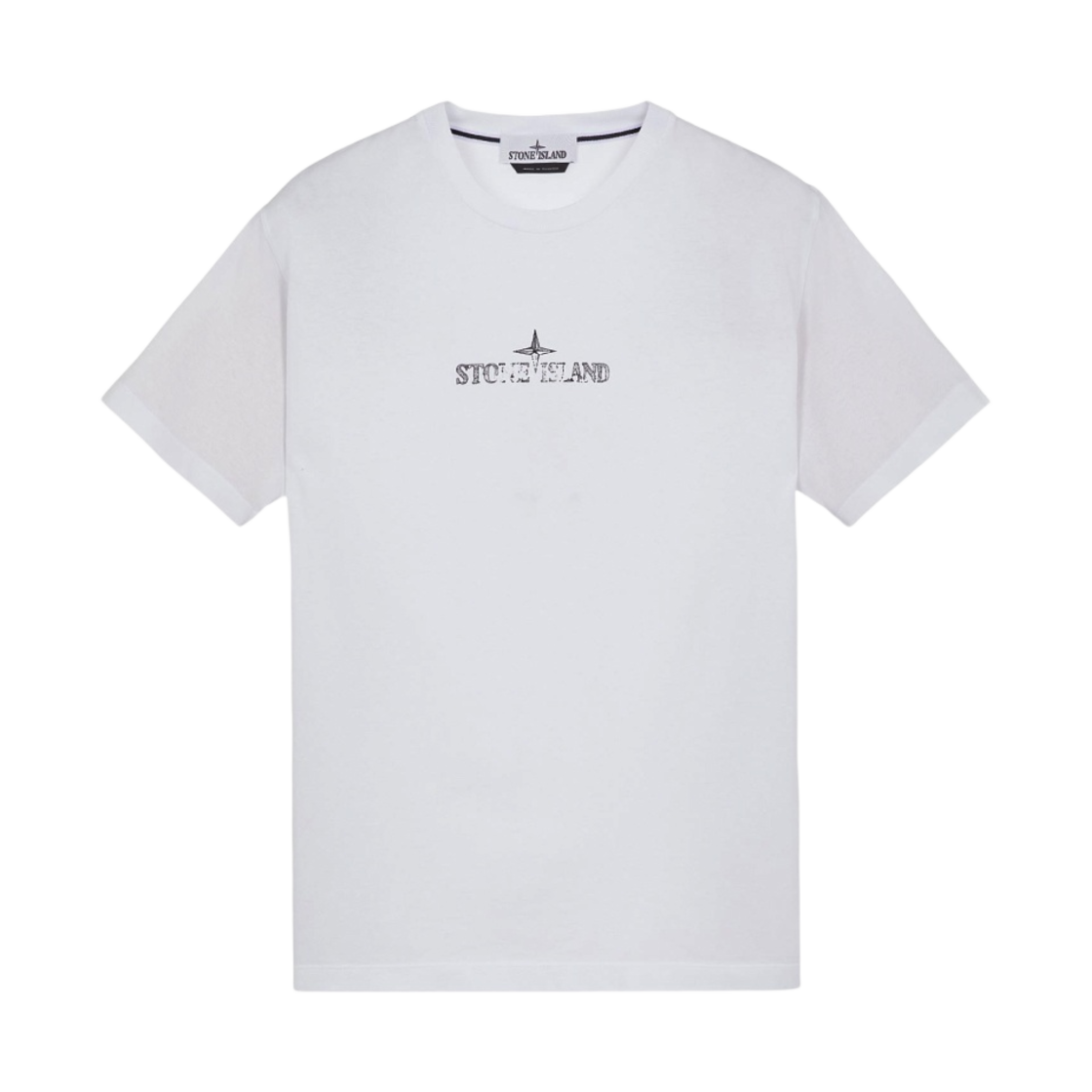 79152NS81-V0001 Stone Island 2NS81 Stamp One Print T-Shirt White  - 23FW
