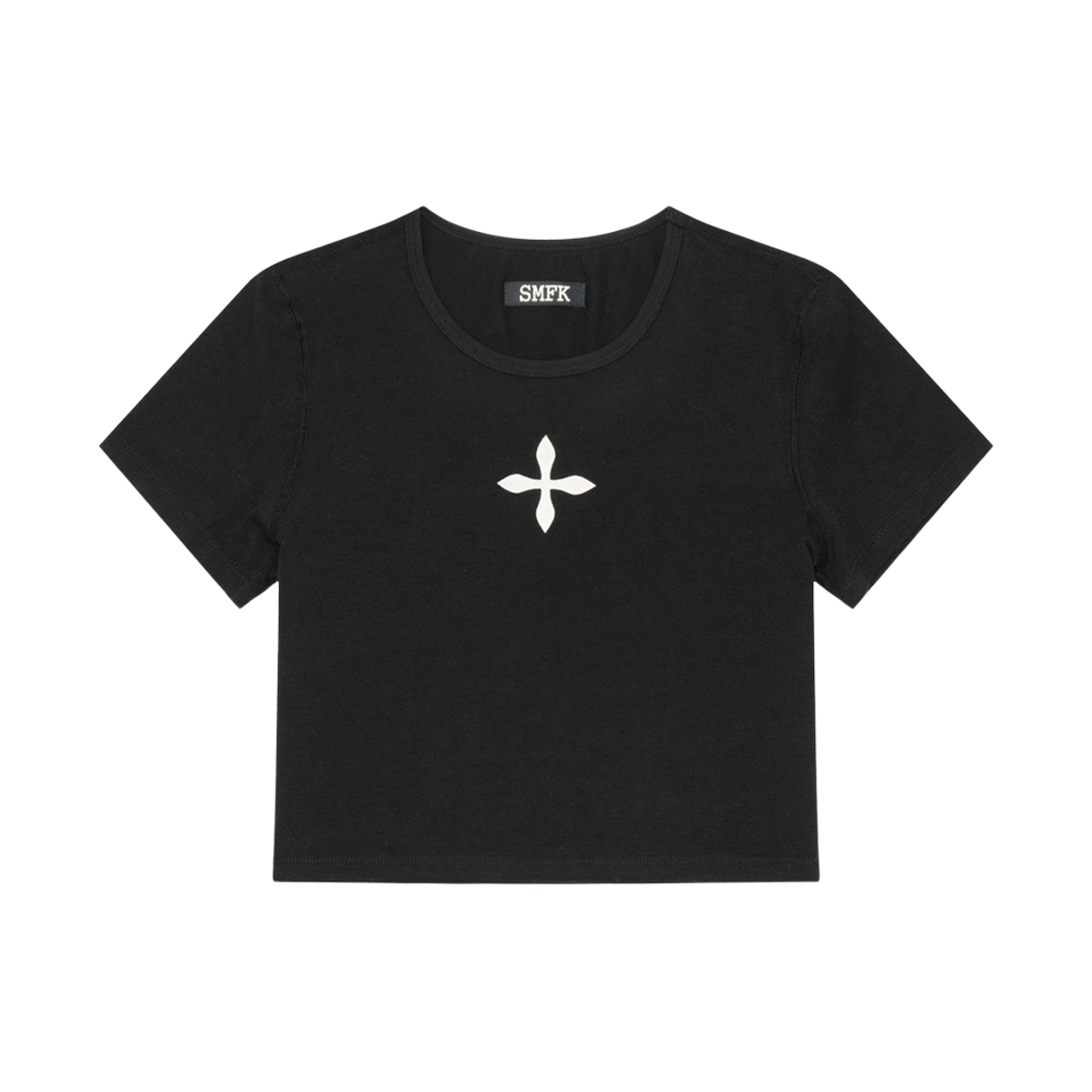 (W) 에스엠에프케이 컴퍼스 크로스 스포츠 타이트 티셔츠 블랙((W) SMFK Compass Cross Sport Tights T-Shirt Black)