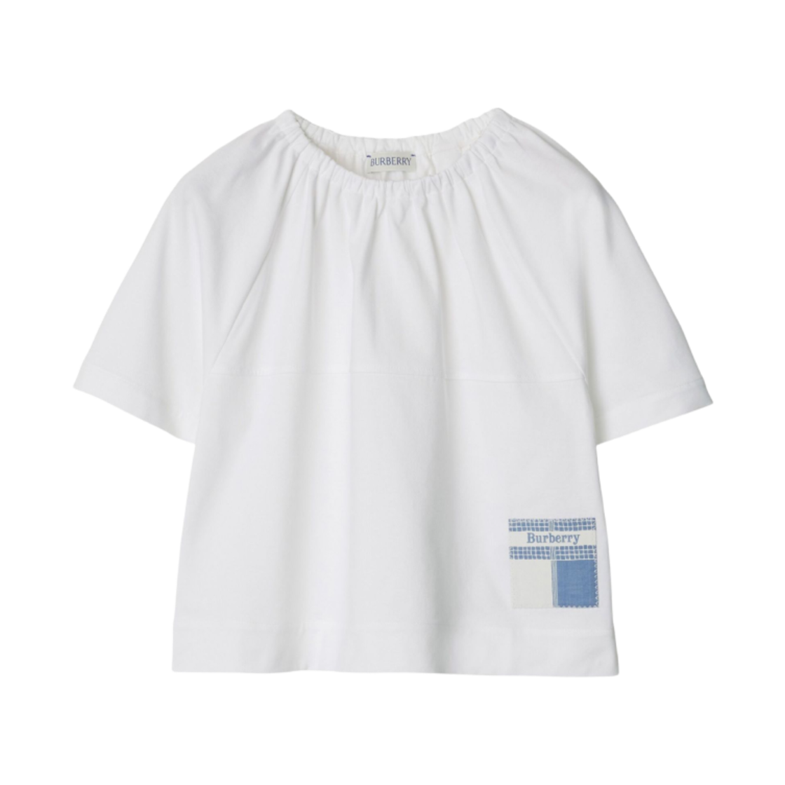 8079810 (Kids) Burberry Patch Cotton T-Shirt White