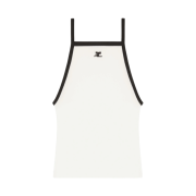 (W) Courreges Contrast Tank Top Heritage White Black