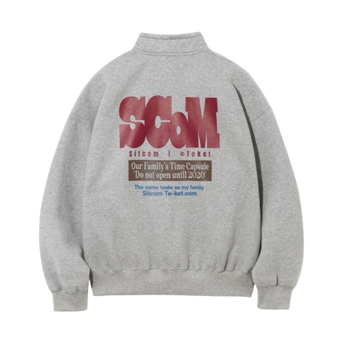 - Teket Ending Half Zip-Up Sweatshirt Melange Gray