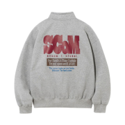 Teket Ending Half Zip-Up Sweatshirt Melange Gray