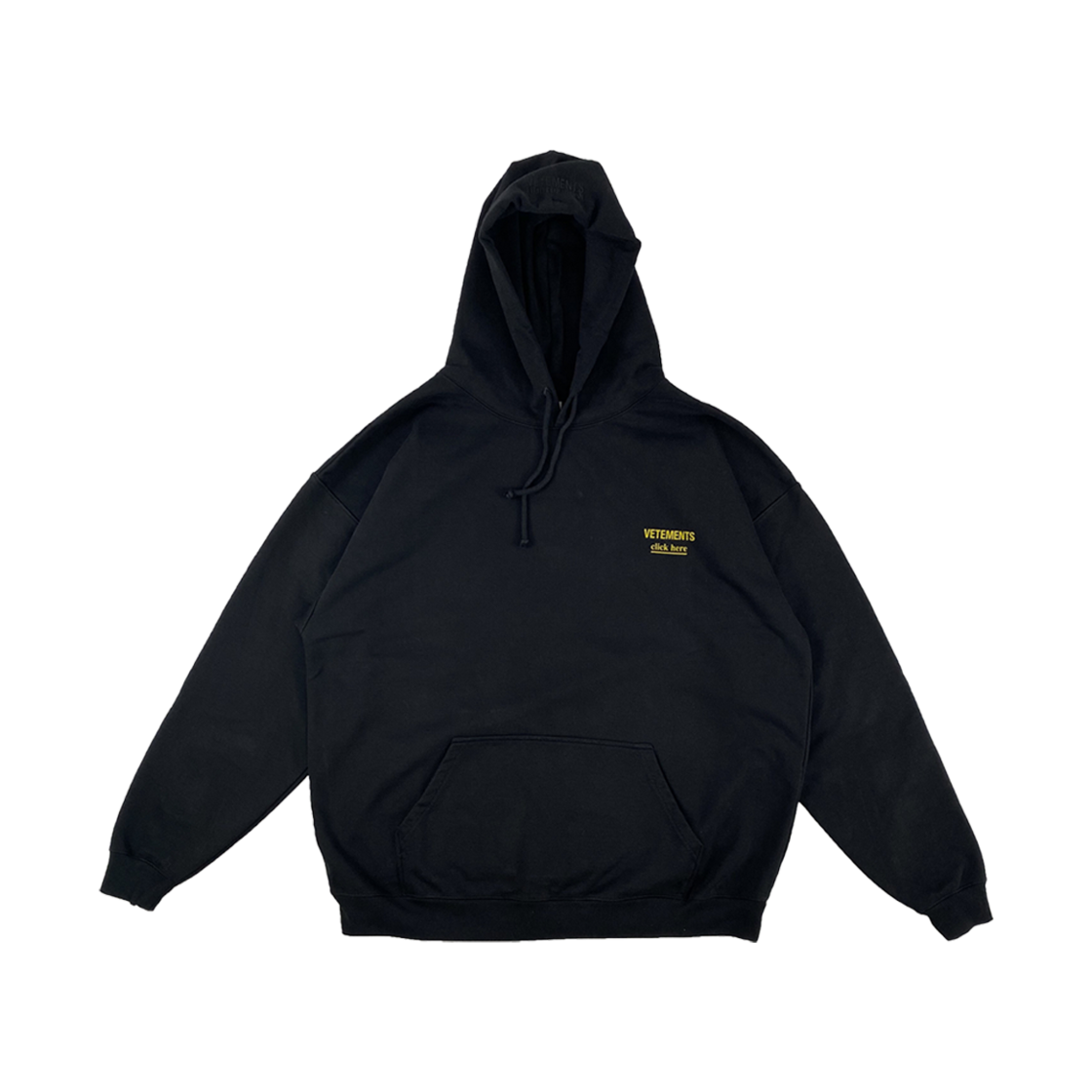 베트멍 자수 로고 후디 블랙(Vetements Embroidered Logo Hoodie Black)