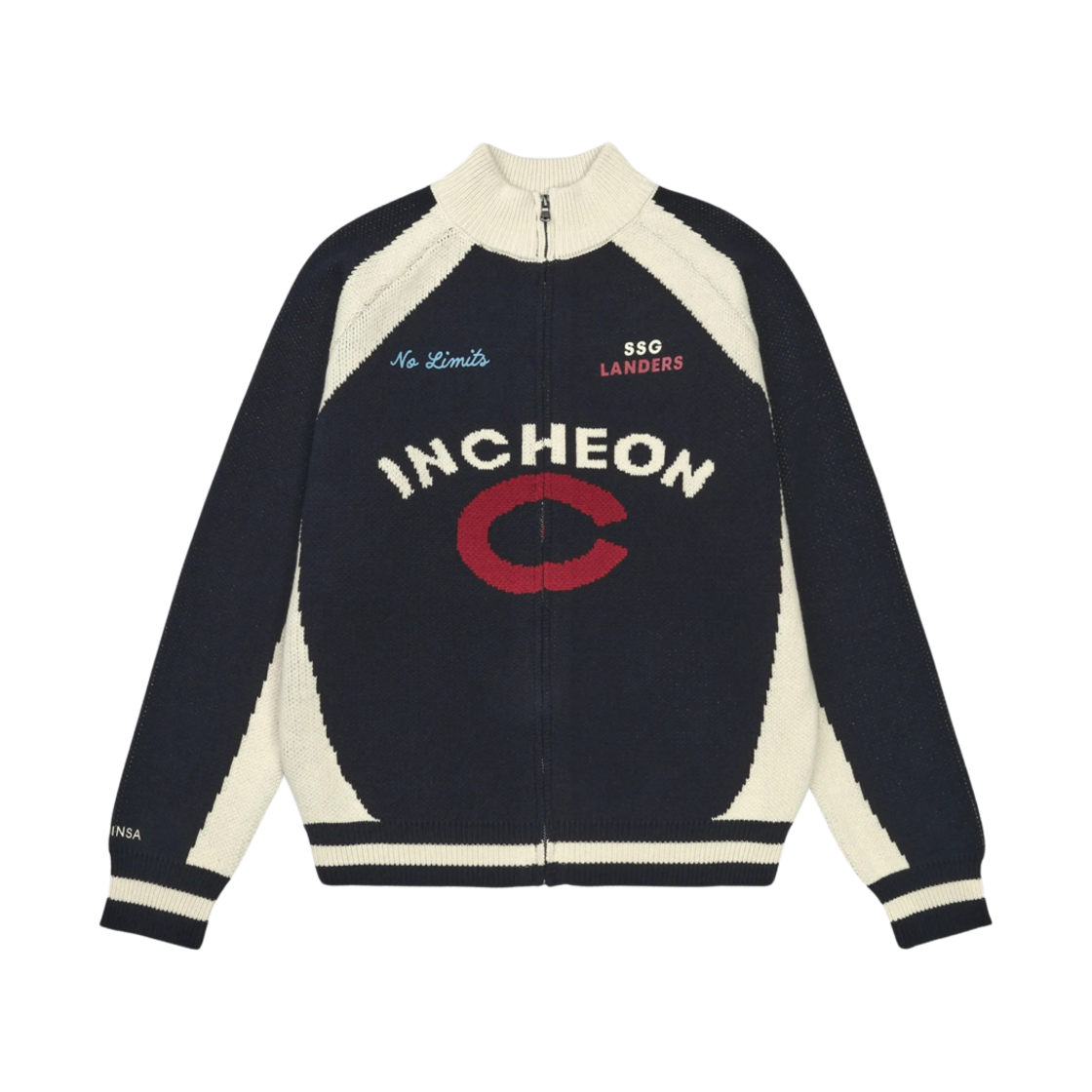 SSG 랜더스 25 니트 집업 자켓 블랙(SSG Landers 25 Knit Zip Up Jacket Black)