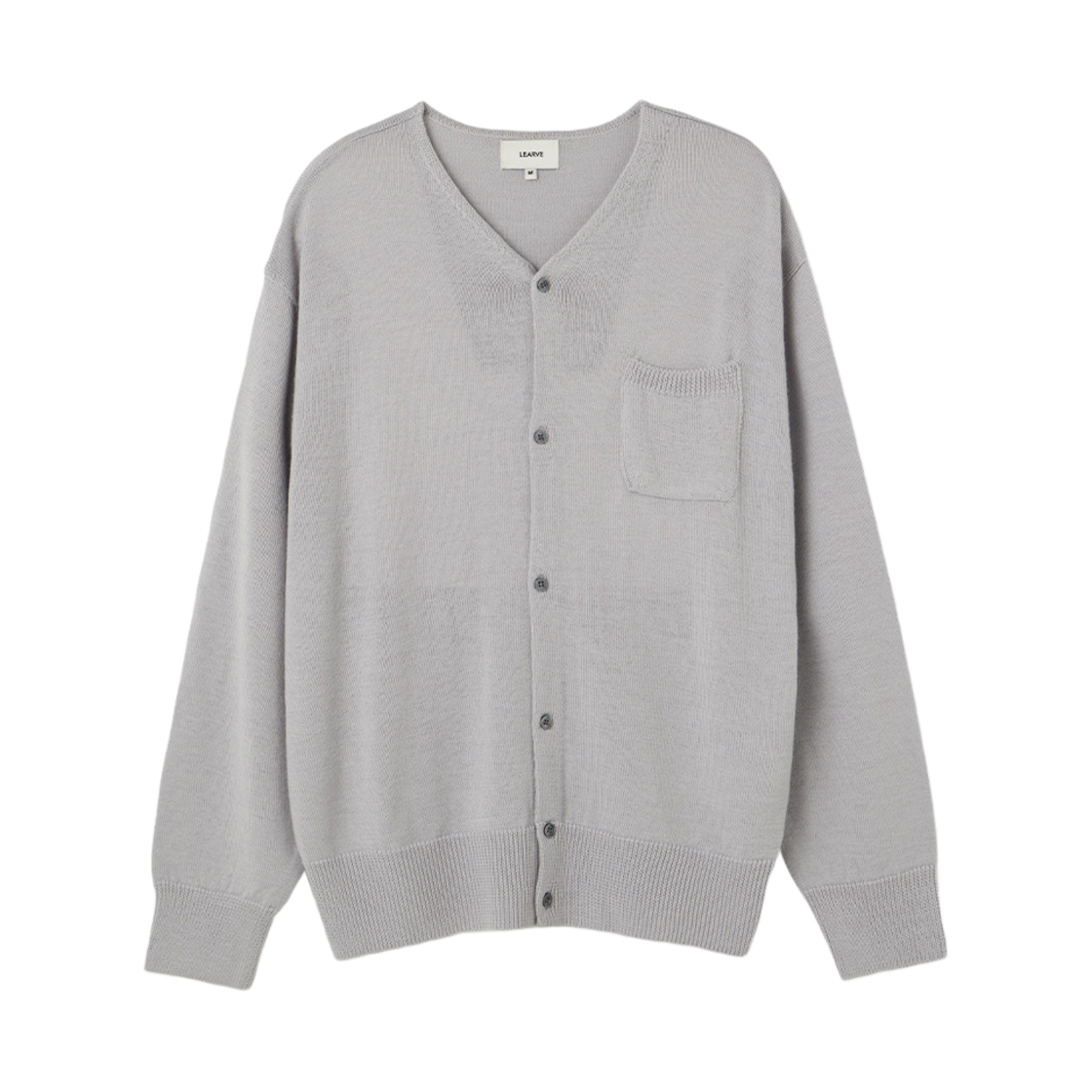 르아브 베일 브이넥 가디건 라이트그레이(LEARVE Veil V-neck Cardigan Light Grey)