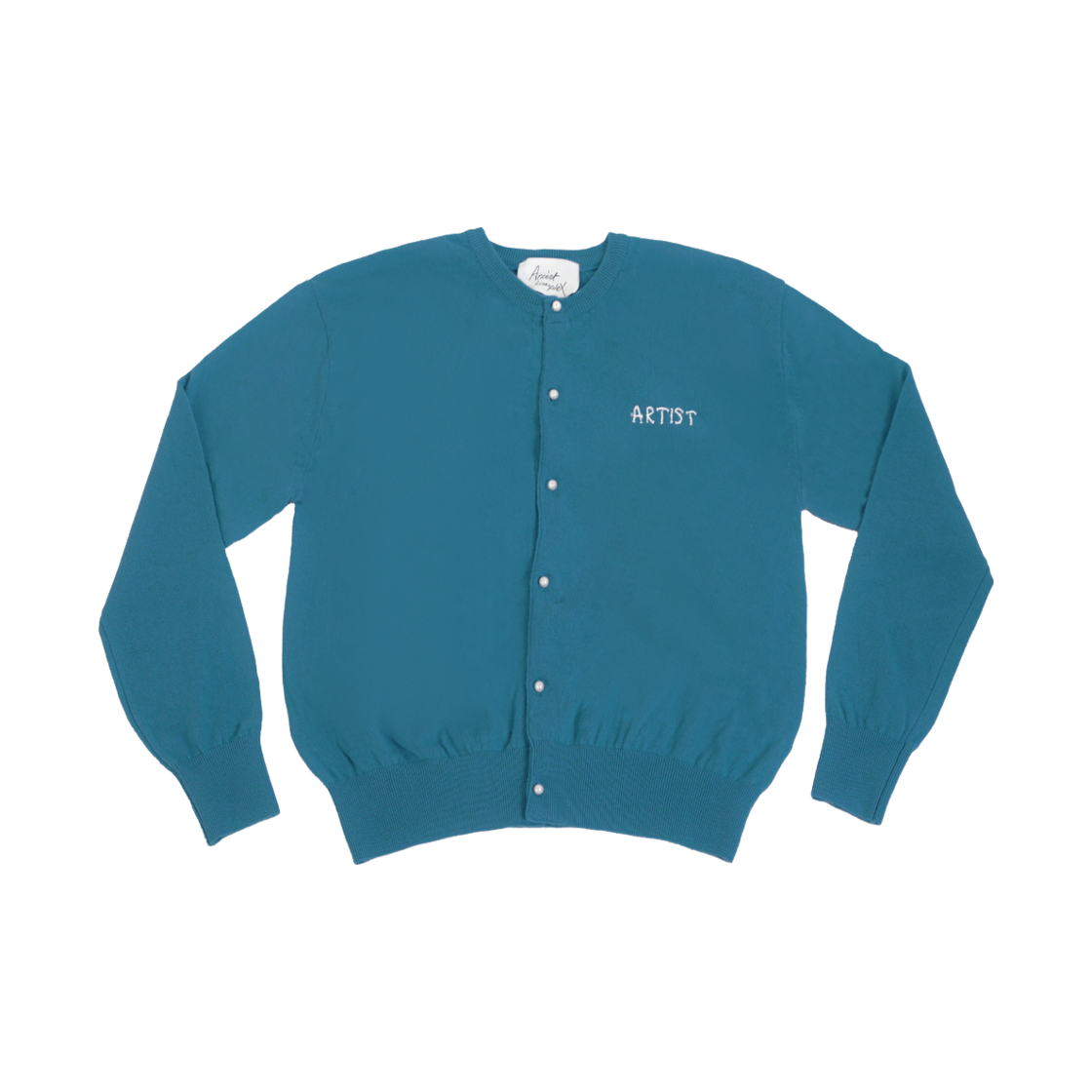 AU25XCD01-BLOS Artist Komplex Artist Pearl Round Cardigan Blue