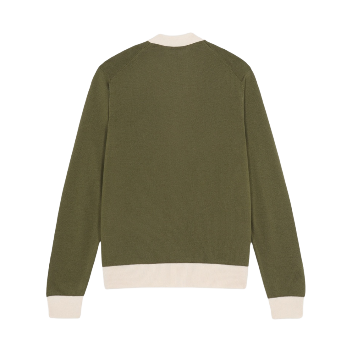 메종 키츠네 베이비 폭스 패치 바이컬러 클래식 카키 그레이(Maison Kitsune Baby Fox Patch Bi-Color Classic Cardigan Khaki Grey) - 2