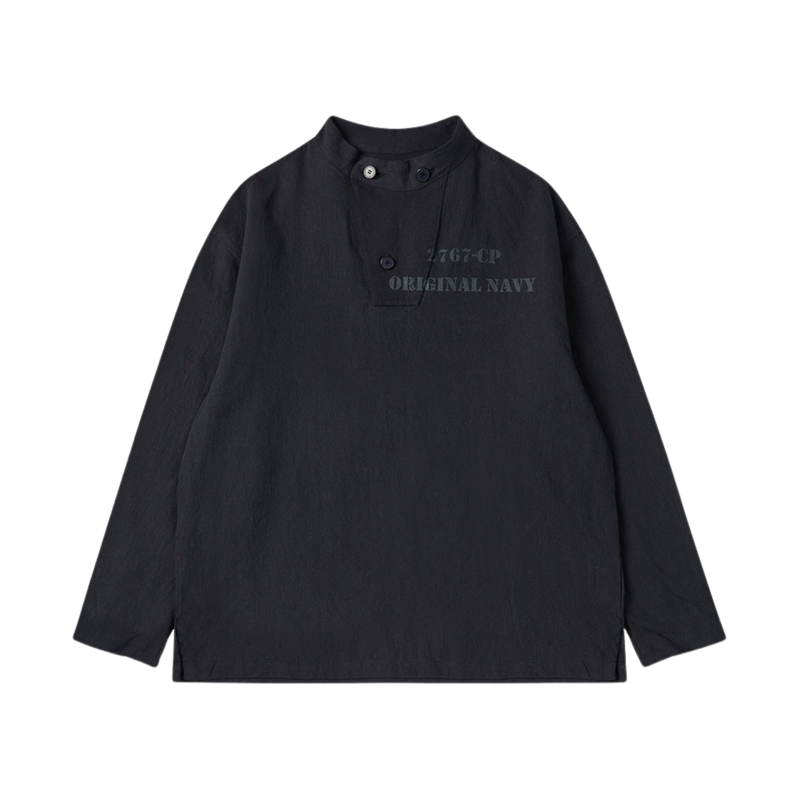 엔 아카이브 밀리터리 빈티지 로고 풀오버 셔츠 네이비