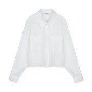 Haveless Women Sheer Long Sleeve Shirt White