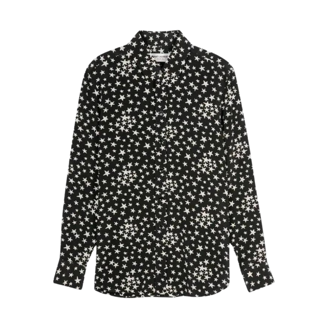 (W) 생로랑 스타 프린트 셔츠 블랙((W) Saint Laurent Star Print Shirt Black)