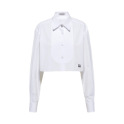(W) Miu Miu Poplin Shirt White