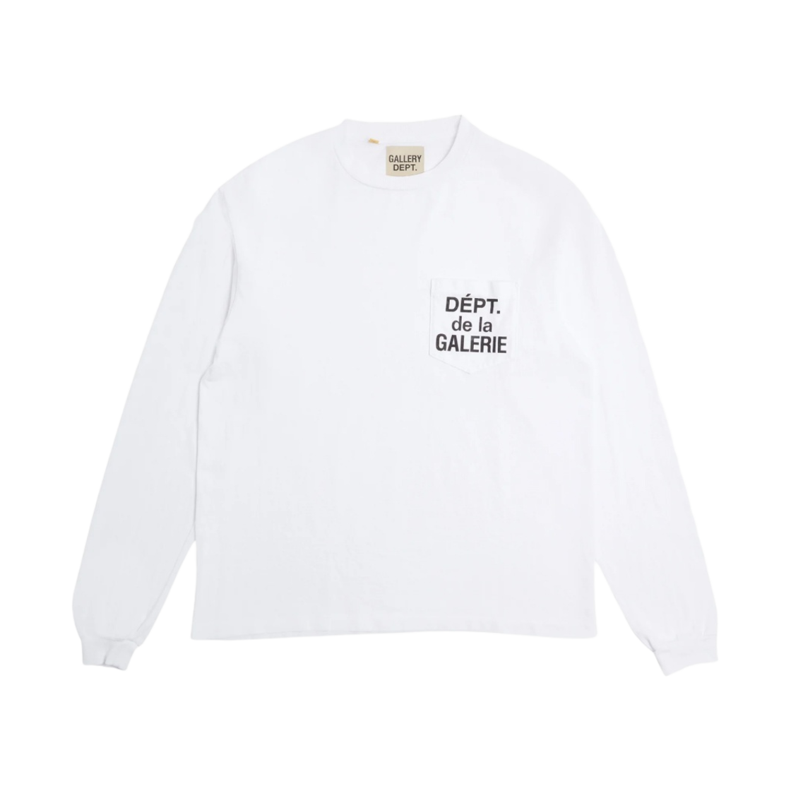 갤러리 디파트먼트 디파트 드 라 겔러리 롱슬리브 포켓 티셔츠 화이트(Gallery Dept. Dept De La Galerie LS Pocket T-Shirt White)