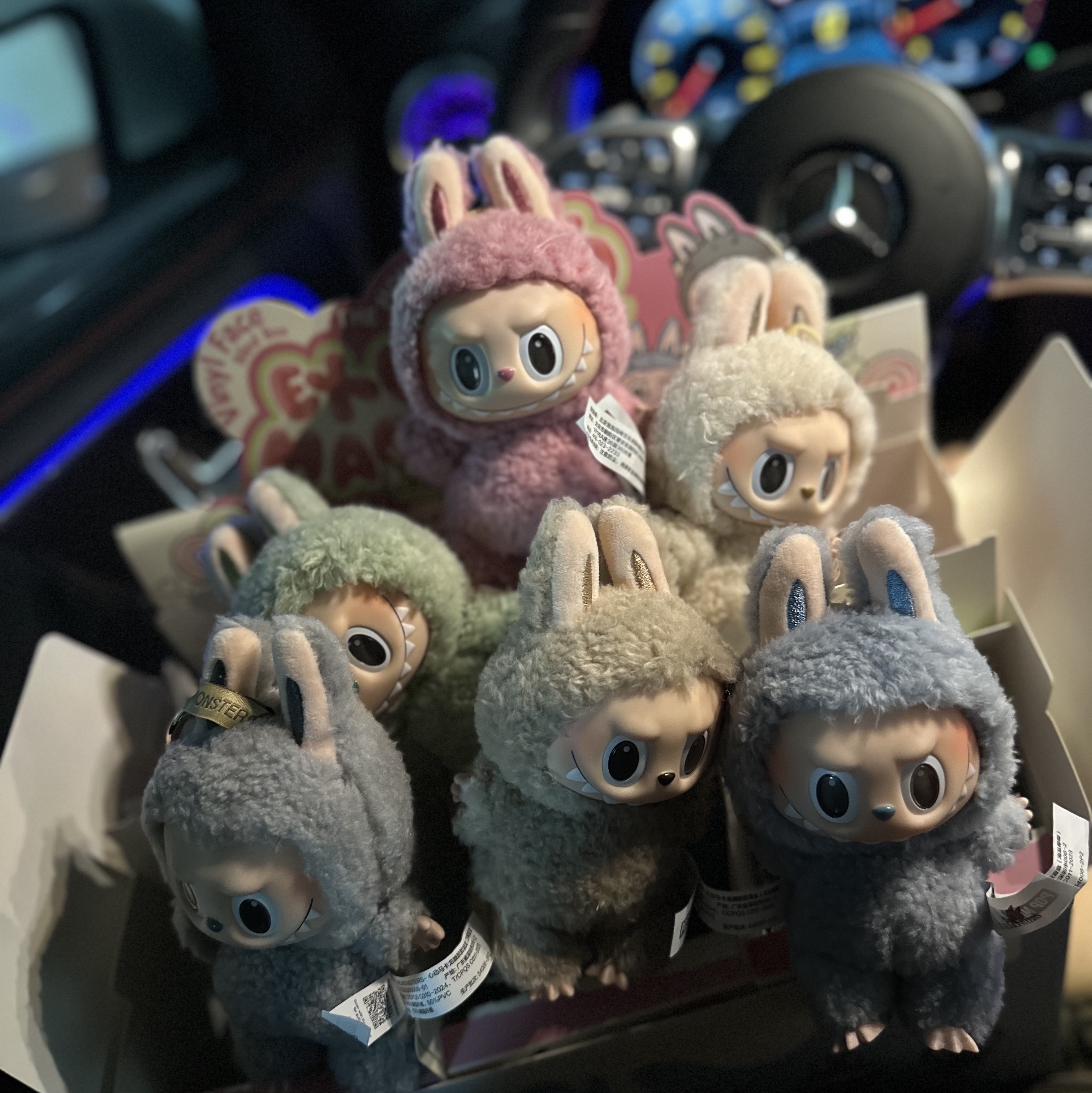 Pop Mart The Monsters Labubu Tasty Macarons Series Sealed Case (6 Blind Boxes) 착용 스타일