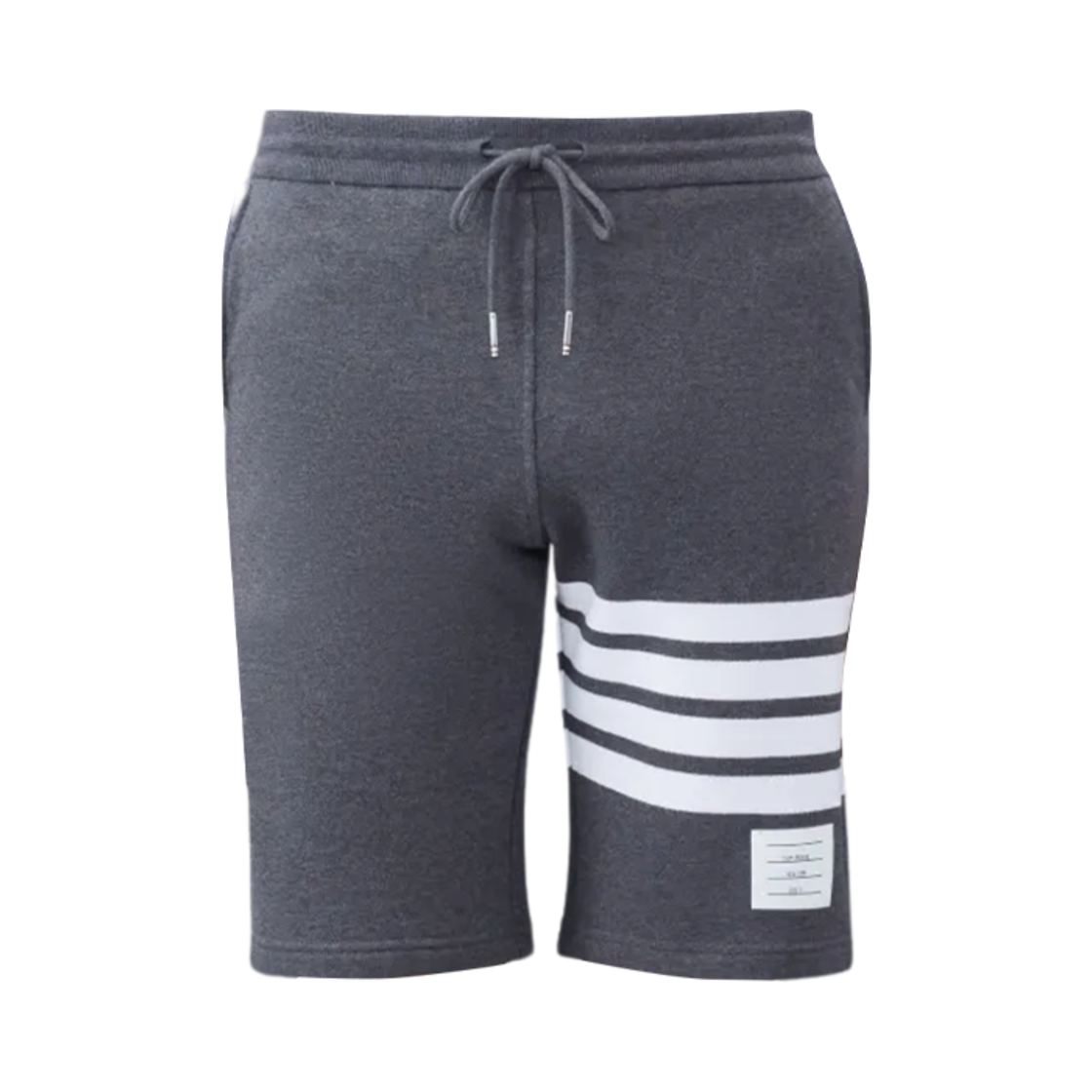 톰브라운 코튼 루프백 사선 스웨트쇼츠 다크 그레이(Thom Browne Cotton Loopback 4-Bar Sweatshorts Dark Grey) - 1