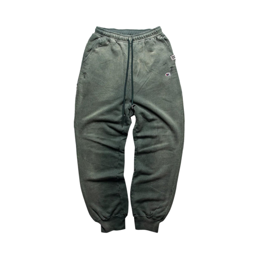 A09PT553-GREEN Maison Mihara Yasuhiro Distressed Sweatpants Green