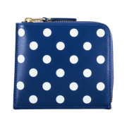 Comme des Garcons SA3100PD Polka Dot Printed Wallet Navy