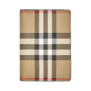 Burberry Vintage Check and Leather Folding Card Case Archive Beige