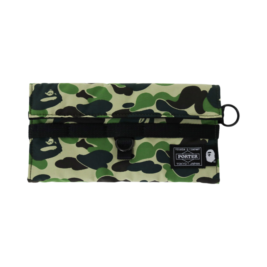 0ZXSGM182905HGRX00F BAPE Porter Abc Camo Long Wallet Army Green