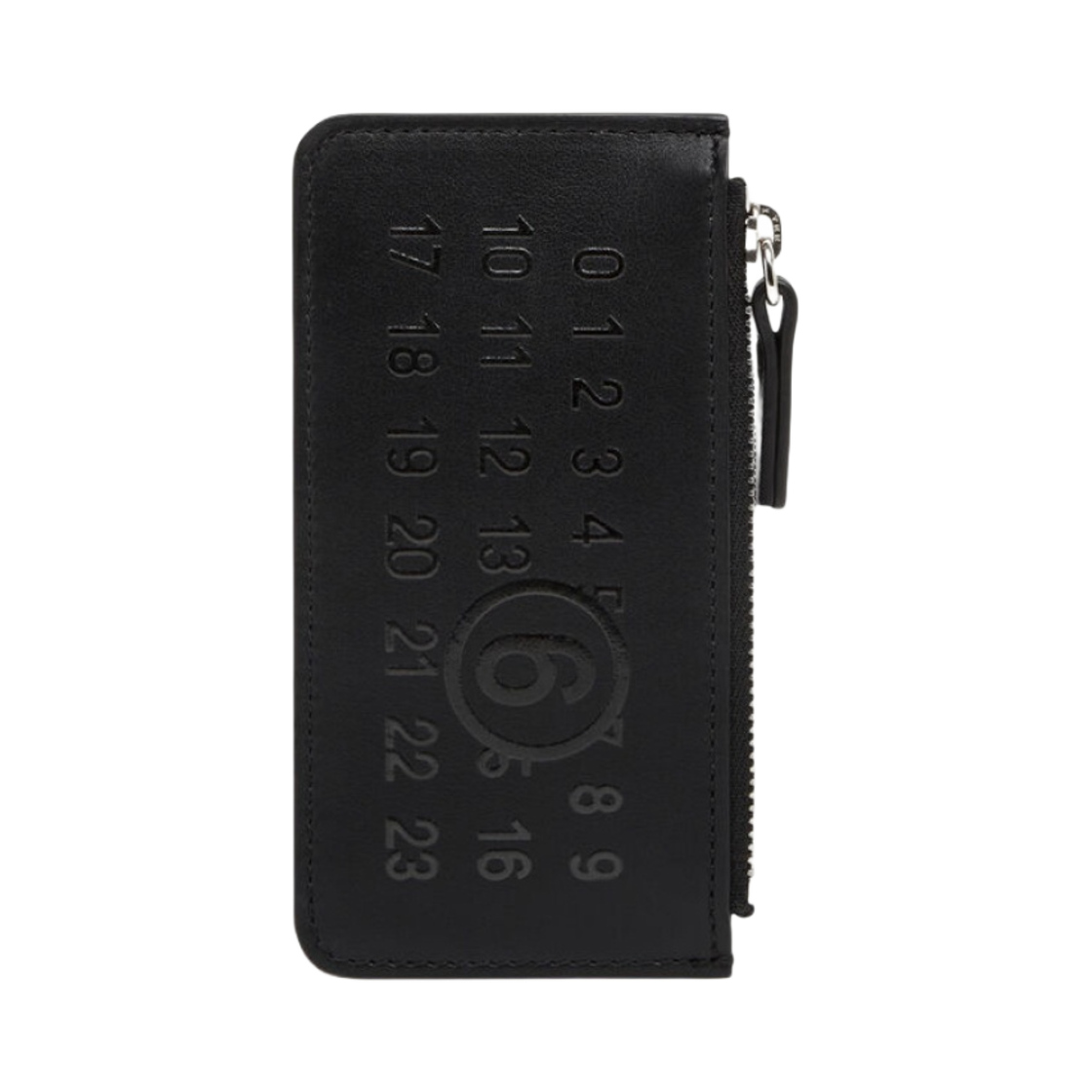 SA5UI0011P5693T8013 MM6 Maison Margiela Numeric Logo Zipped Card Holder Black
