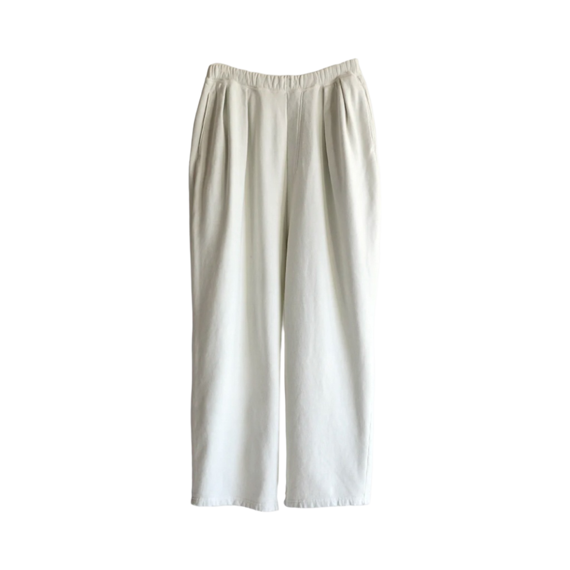 ANC-PT43-1 Ancellm Tuck Sweatpants White