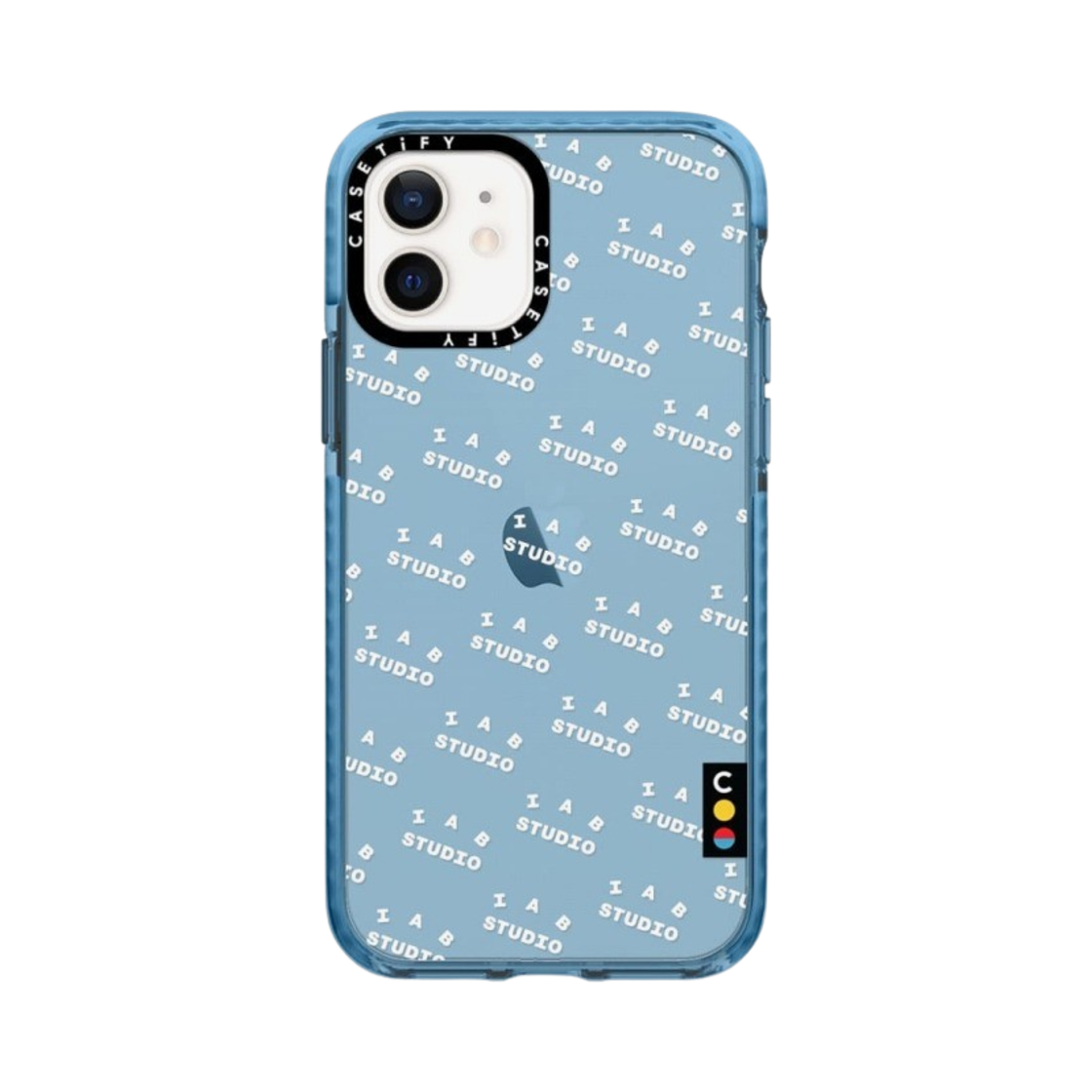 케이스티파이 x 아이앱 스튜디오 아이폰 화이트 모노그램 로고 임팩트 케이스 시에라 블루(Casetify x IAB Studio iPhone White Monogram Logo Impact Case Sierra Blue) - 7