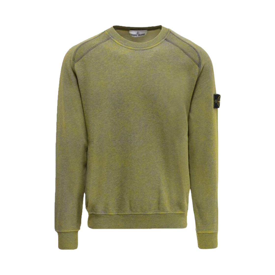 741562290-V1M31 Stone Island 62290 Dust Colour Treatment Crewneck Sweatshirt Lemon Melange - 21SS