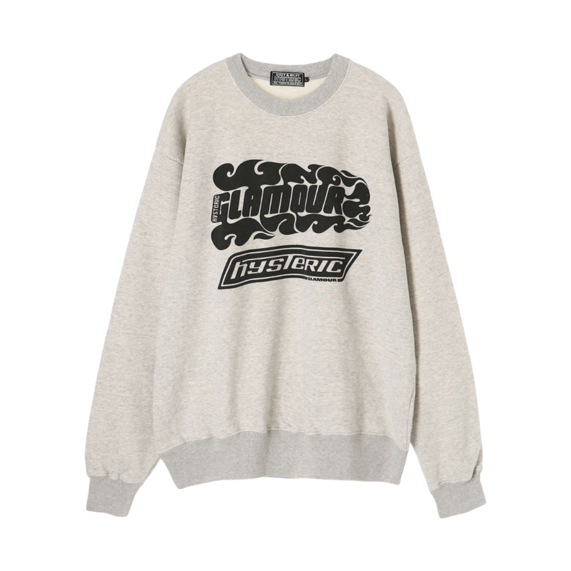 히스테릭 글래머 파이어 로고 스웨트셔츠 탑 그레이(Hysteric Glamour Fire Logo Sweatshirt Top Gray) - 1