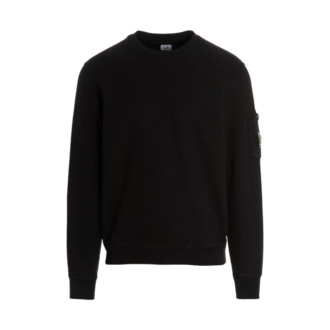C.P. 컴퍼니 브러쉬드 & 에머라이즈드 다이애그널 플리스 스웨트셔츠 블랙 - 22FW(C.P. Company Brushed & Emerized Diagonal Fleece Sweatshirt Black - 22FW) - 1