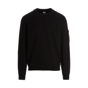 C.P. Company Brushed & Emerized Diagonal Fleece Sweatshirt Black - 22FW