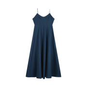 Green Butter Women Silky Cotton Sleeveless dress Navy