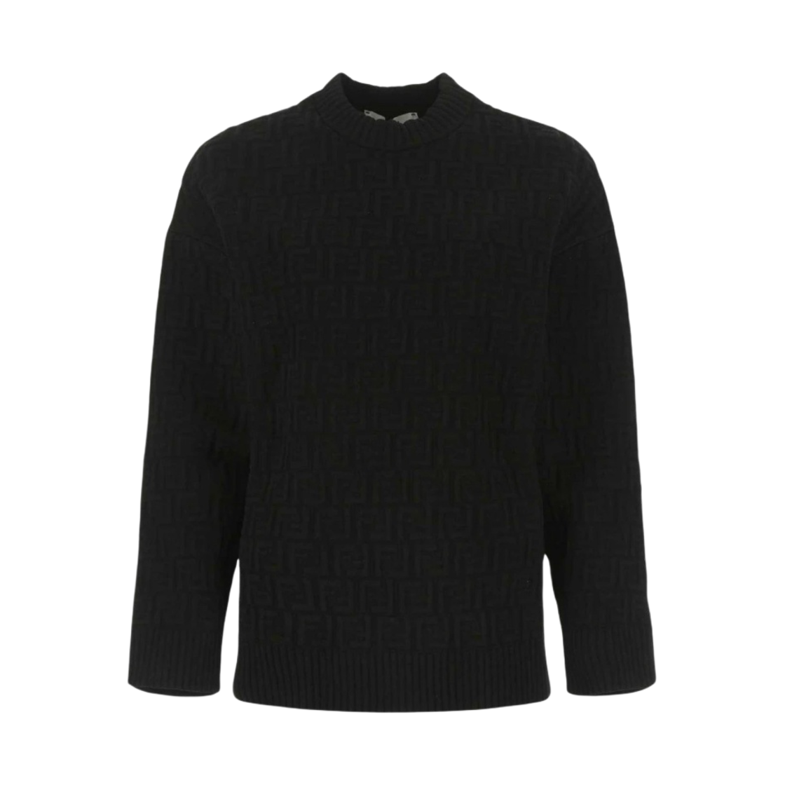 (W) 펜디 비스코스 점퍼 풀오버 블랙((W) Fendi Viscose Jumper Pullover Black) - 1
