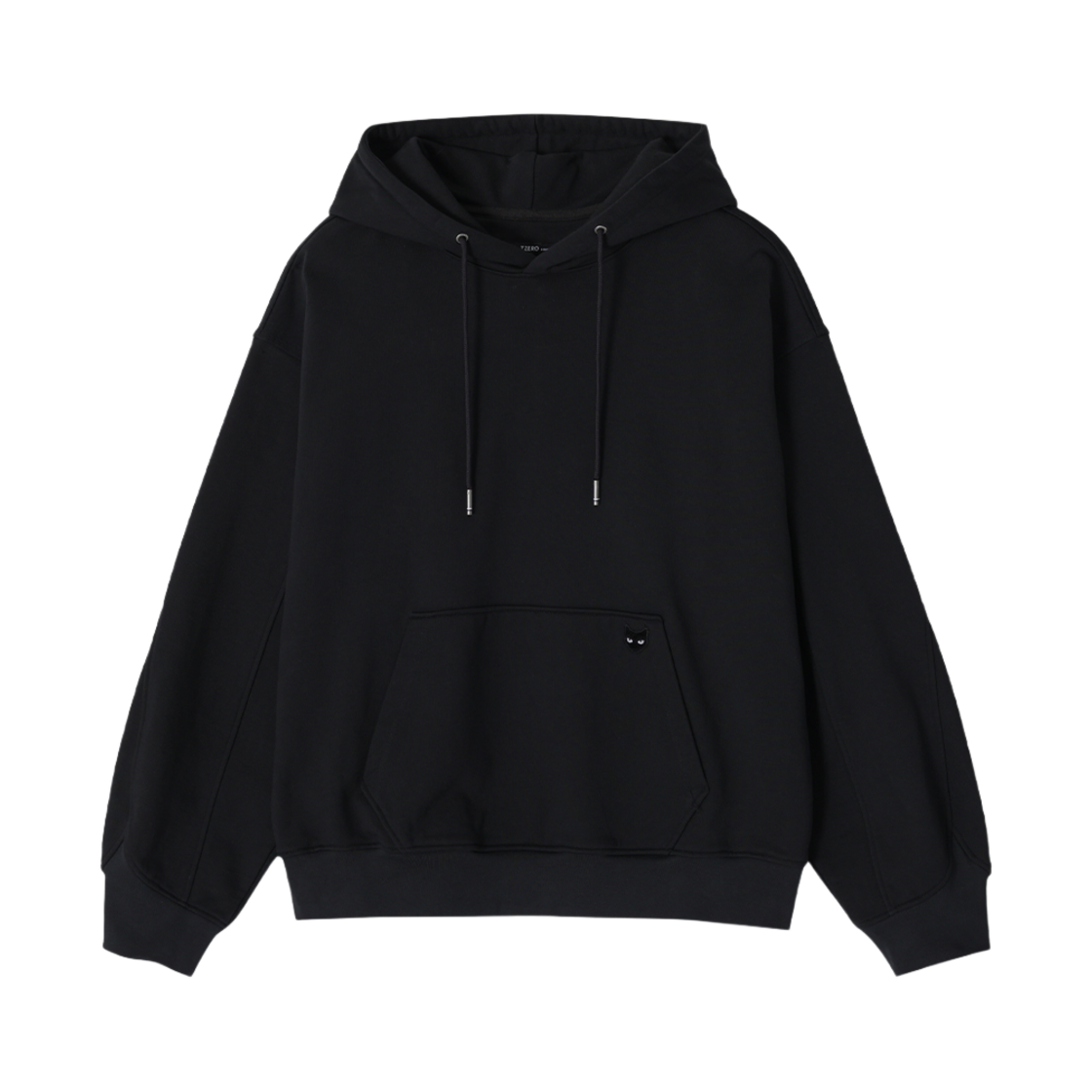 SH2TS814CH Songzio Zzero Pigment Washed Crewneck Hood Charcoal