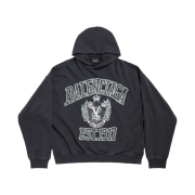 Balenciaga DIY College Hoodie Medium Fit Black