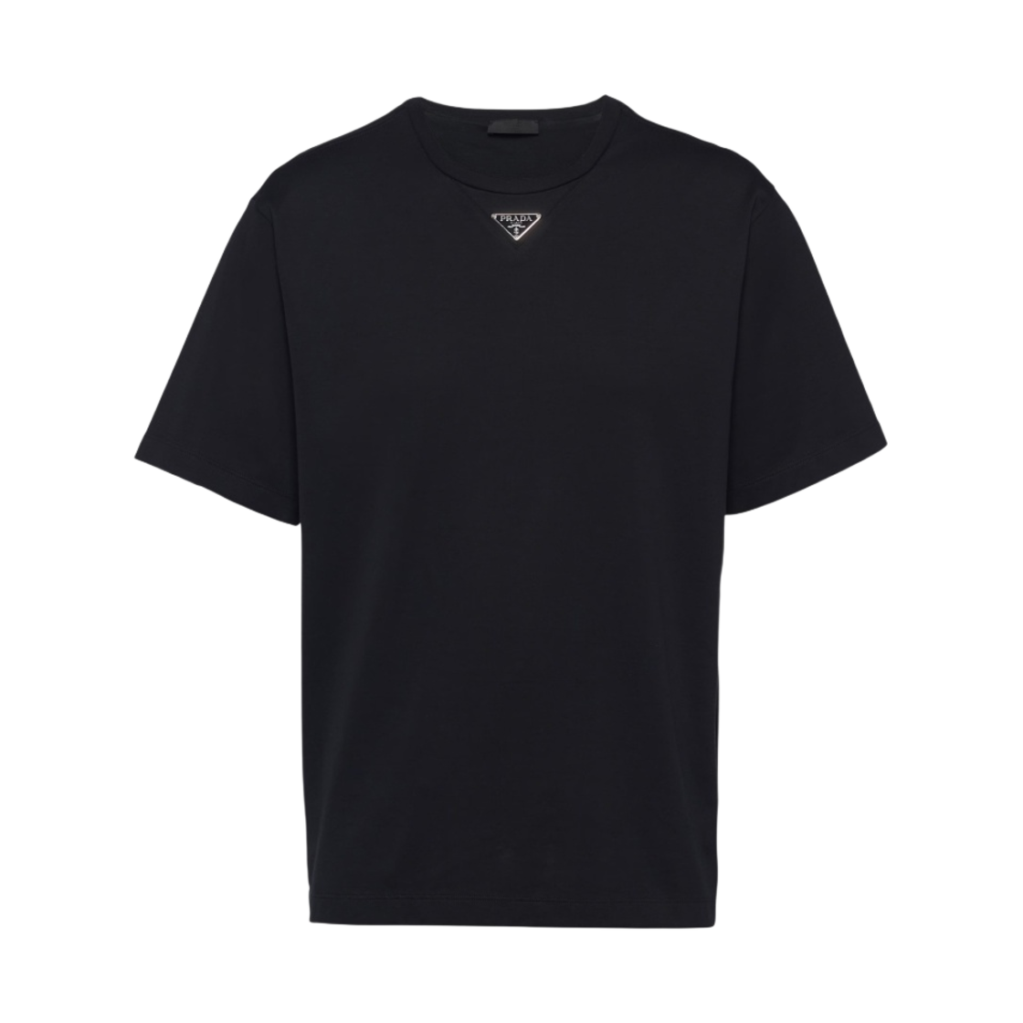 프라다 코튼 티셔츠 블랙(Prada Cotton T-Shirt Black)