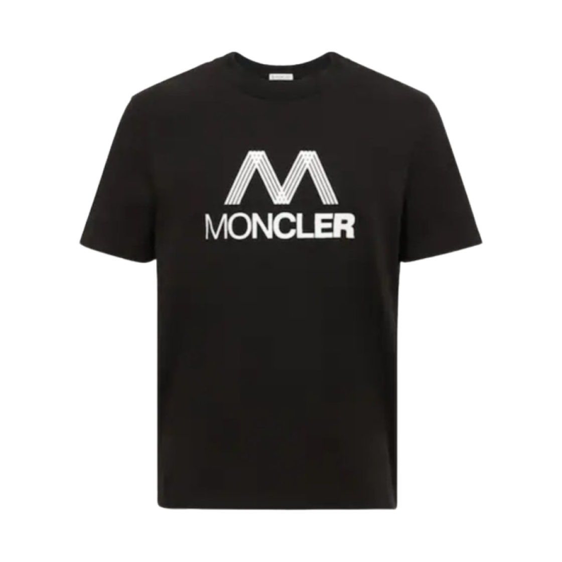 H1-091-8C00038-829H8-999 Moncler Tricolour Accent T-Shirt Black - 22SS