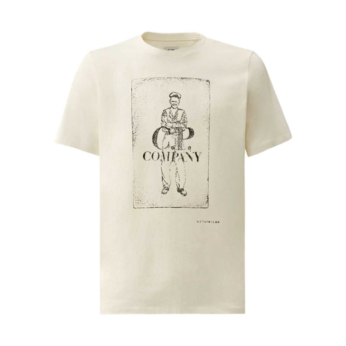16CMTS287A005431G103 C.P. Company 24/1 Jersey Artisanal Card T-shirt Gauze White - 24SS