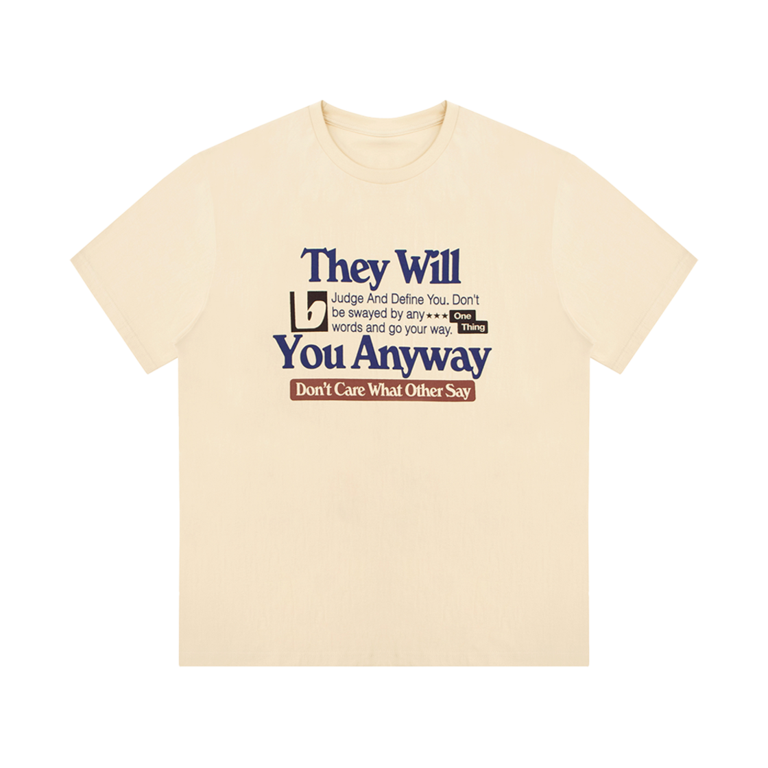 24HSCDMTS02CRM Cactusdonutmarket One Thing T-Shirt - Cream