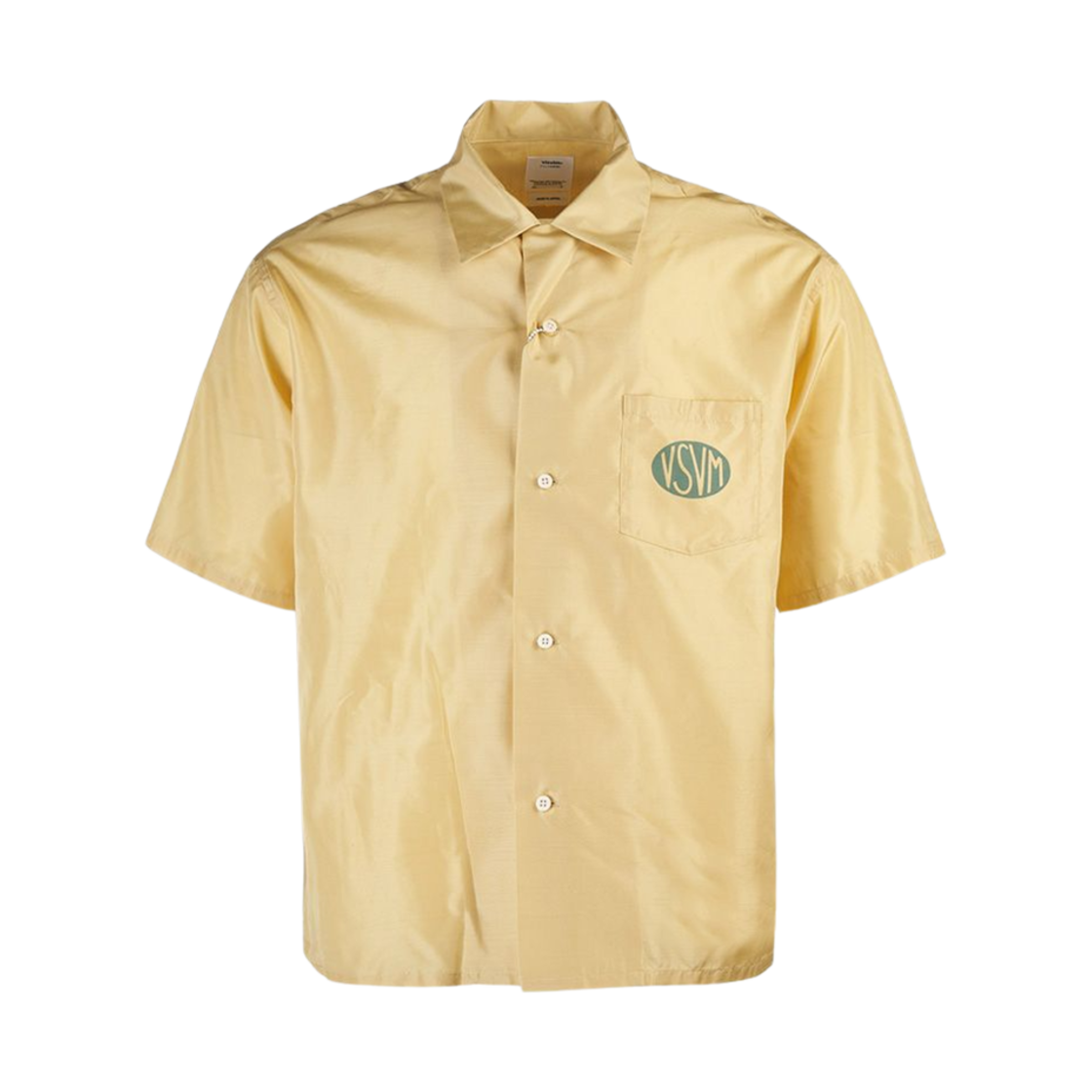 비즈빔 크로스비 셔츠 숏슬리브 실크 옐로우 - 24SS(Visvim Crosby Shirt S/S Silk Yellow - 24SS)