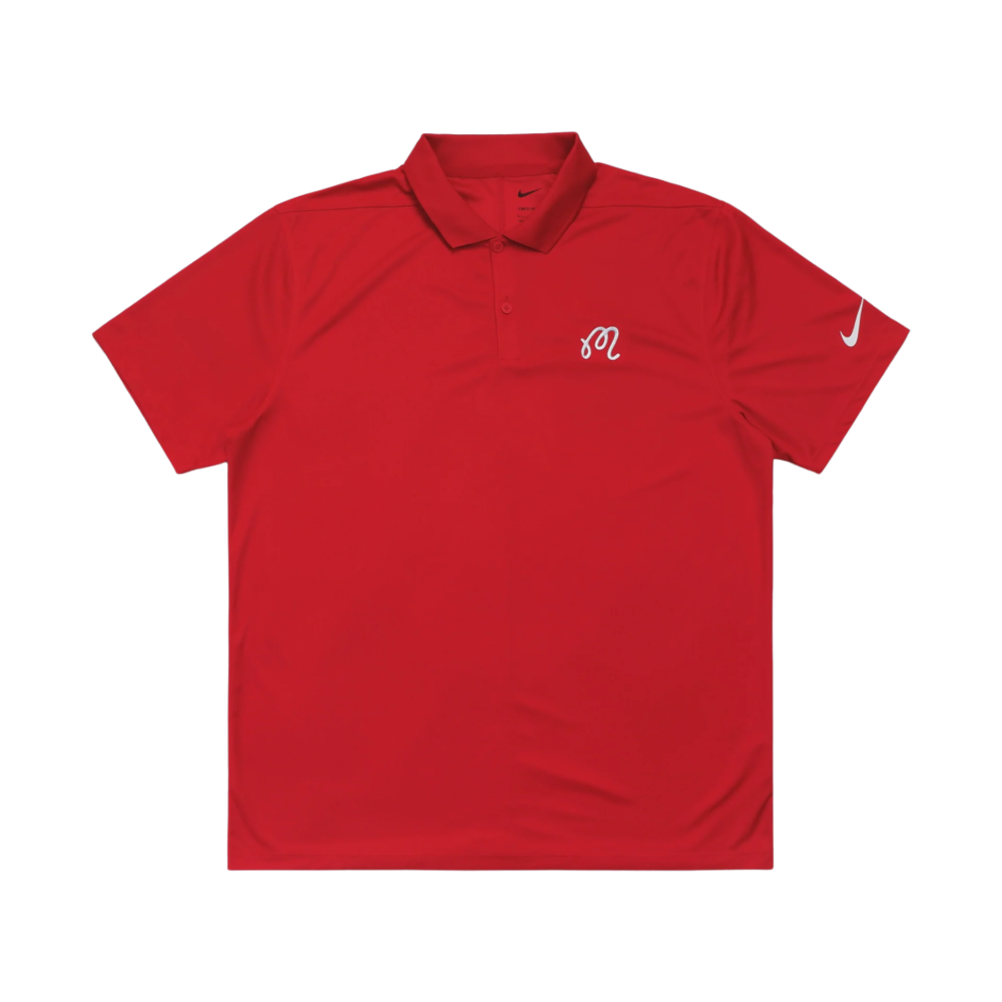 말본 골프 x 나이키 드라이핏 빅토리 솔리드 폴로 M 스크립트 유니버시티 레드(Malbon Golf x Nike Dri-Fit Victory Solid Polo M Script University Red) - 1