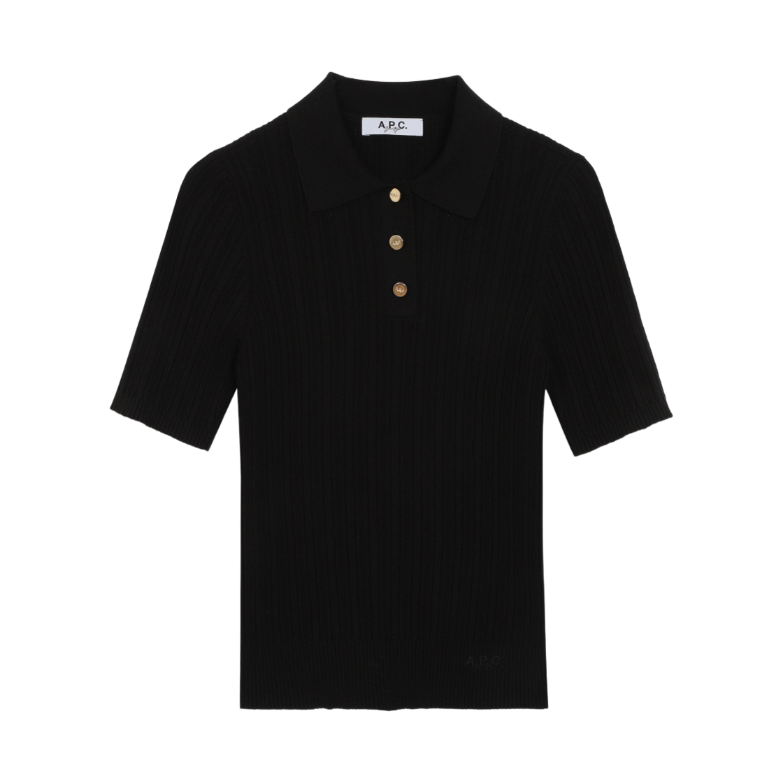 CPM2239 (W) A.P.C Golf Saint-Quen Knit Pullover Black