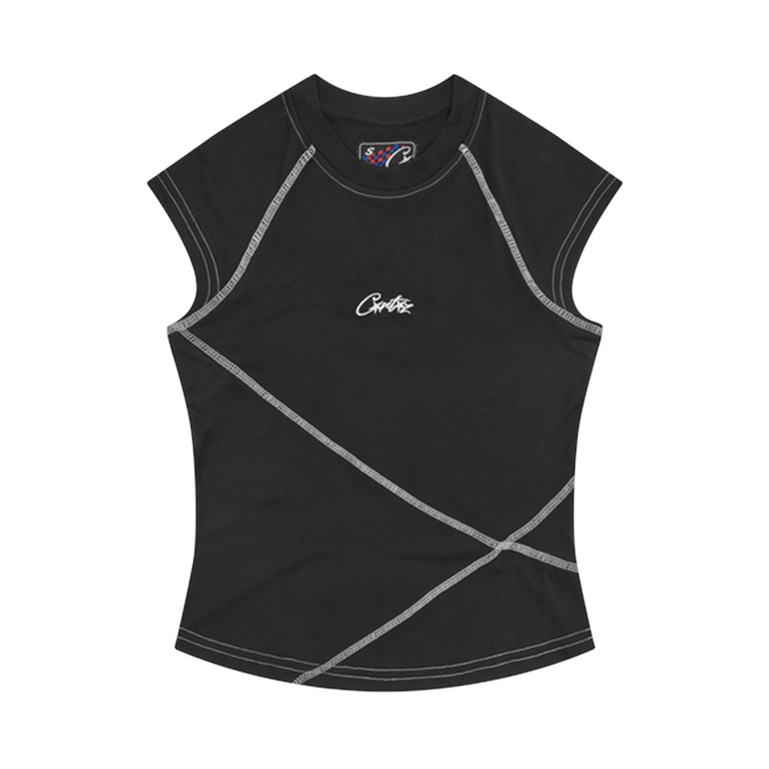 (W) 코르테이즈 레이서 베스트 탑 블랙((W) Corteiz Racer Vest Top Black) - 1