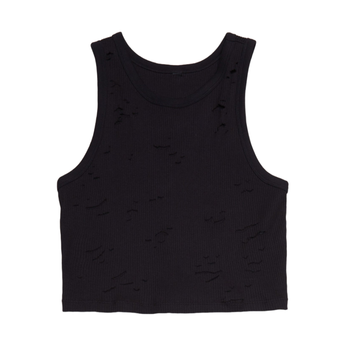 (W) R13 디스트레스드 탱크 블랙((W) R13 Distressed Tank Black)
