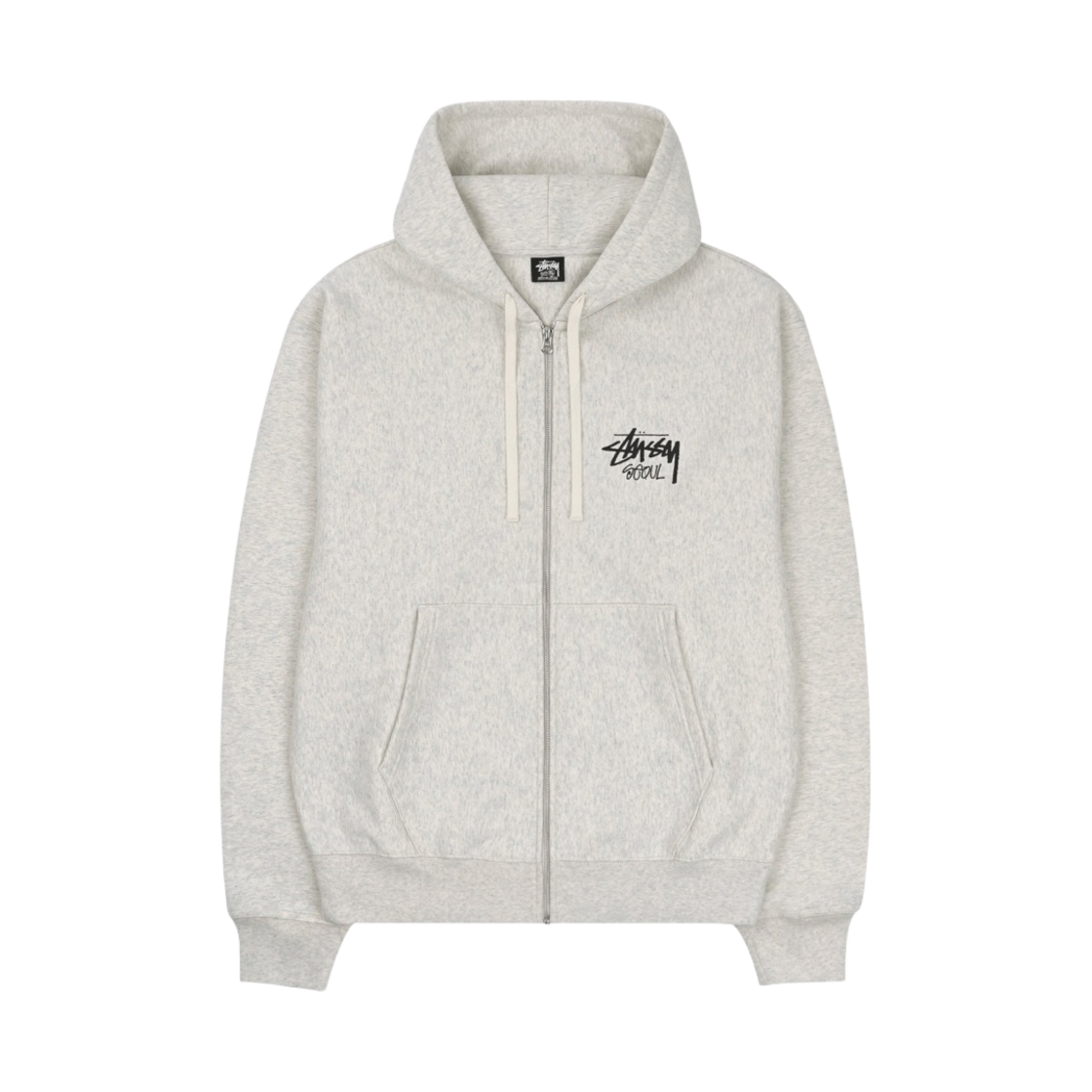 스투시 스탁 서울 후드 집업 애쉬 헤더 2022(Stussy Stock Seoul Zip Hood Ash Heather 2022)