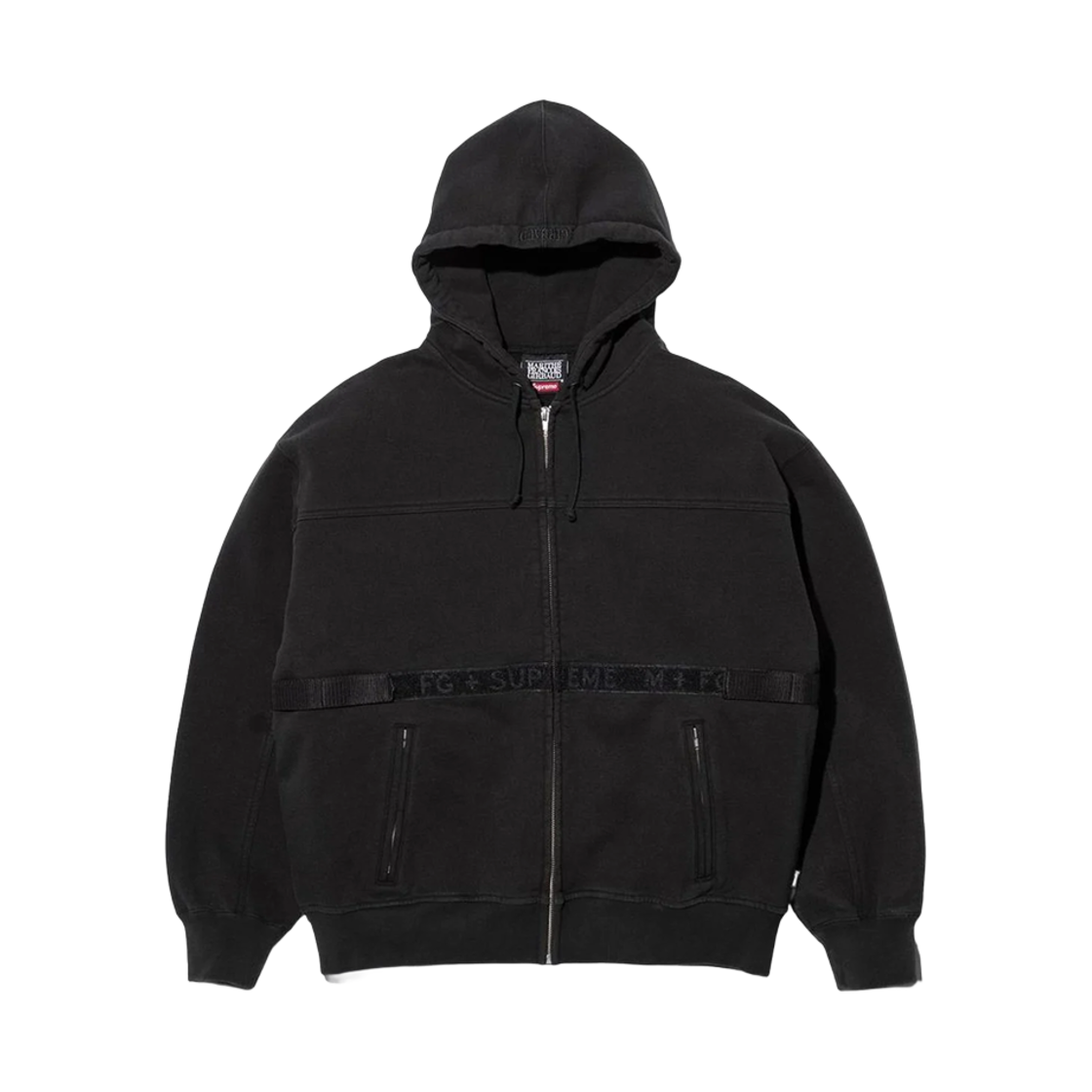 슈프림 x 마리떼 프랑소와 저버 집업 후드 스웨트셔츠 블랙 - 25SS