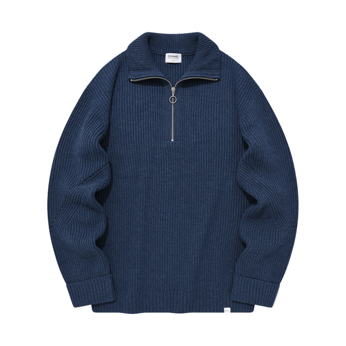 커버낫 램스울 하프 집업 니트 네이비(Covernat Lambswool Half Zip Up Knit Navy)
