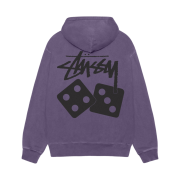 Stussy Pigment Dyed Dice Zip Hoodie Grape