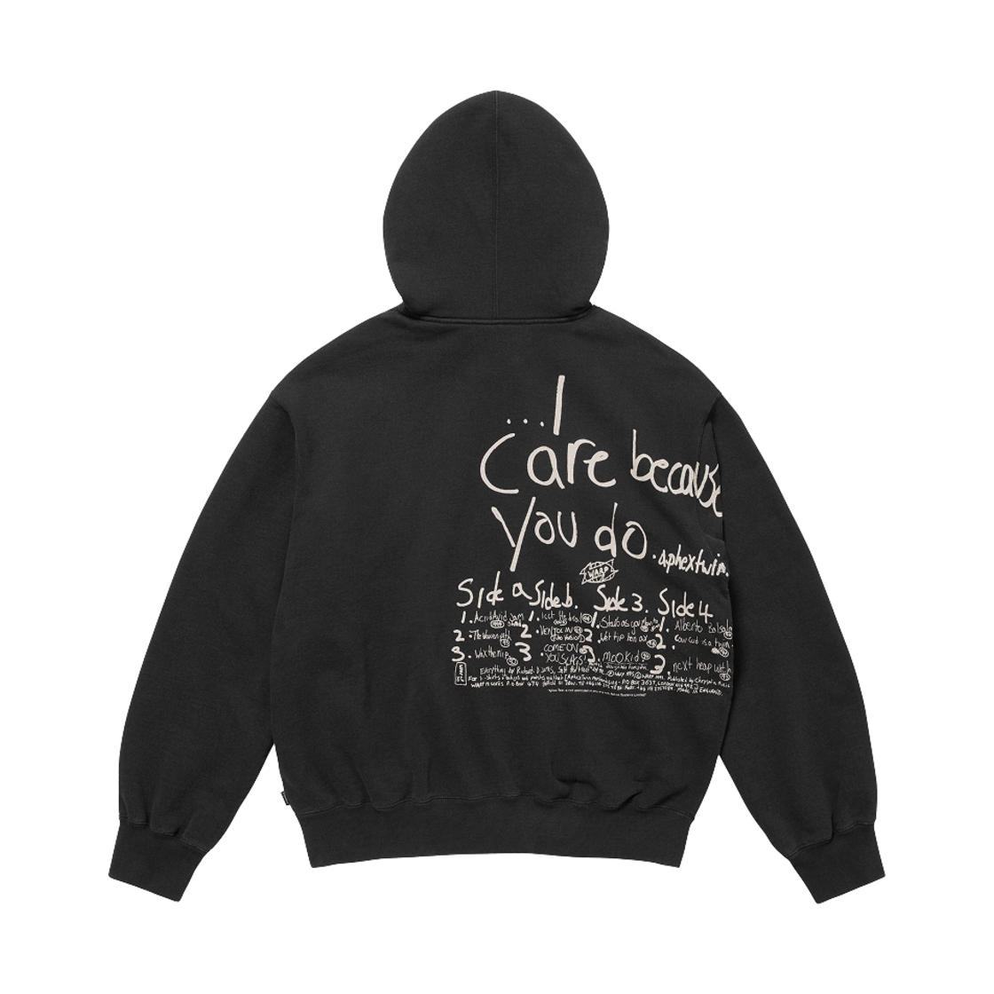 슈프림 x 에이펙스 트윈 집업 후드 스웨트셔츠 블랙 - 25SS(Supreme x Aphex Twin Zip Up Hooded Sweatshirt Black - 25SS) - 2