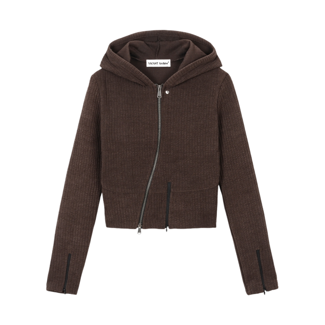 베이컨트 아카이브 모로 립 후드 집업 브라운