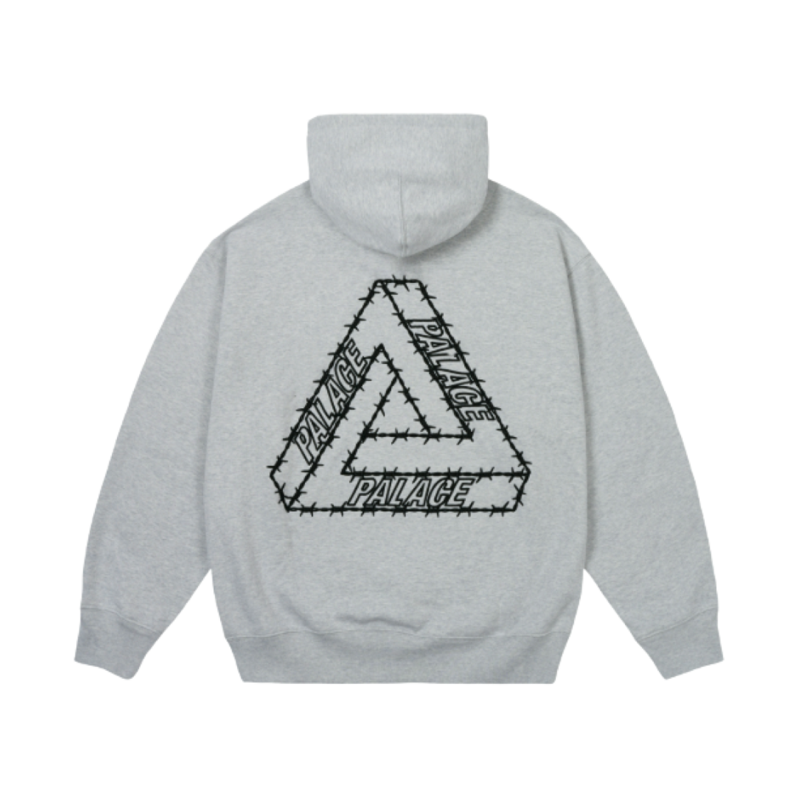 - Palace Barbed Tri-Ferg Hood Grey Marl - 25SS
