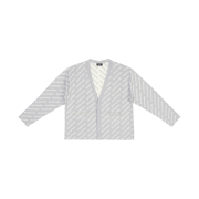 Balenciaga Mini Allover Logo Cardigan Dark Grey